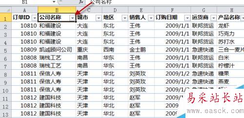 Excel 2010篩選中的搜索功能