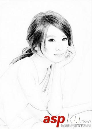 如何用photoshop四步驟做出素描的效果