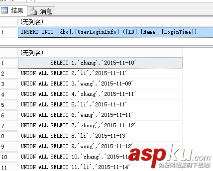 SQL Server中數(shù)據(jù)行批量插入腳本的存儲實現(xiàn)