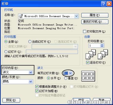 一張紙微縮打印多個PowerPoint內(nèi)容