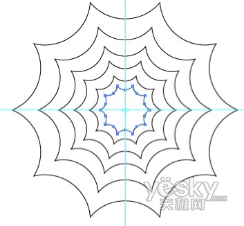 萬圣節用Illustrator繪蜘蛛網和蜘蛛8_網頁教學網轉載