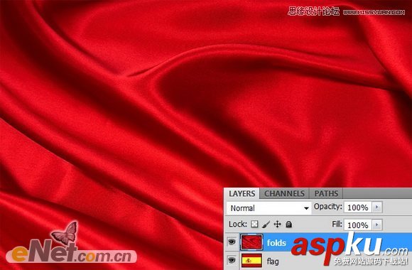 Photoshop使用置換濾鏡制作旗子褶皺效果教程 Photoshop教程,濾鏡,旗子褶皺