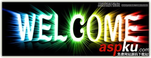 Photoshop制作光芒藝術字發光GIF動畫教程 Photoshop教程,藝術字,GIF動畫