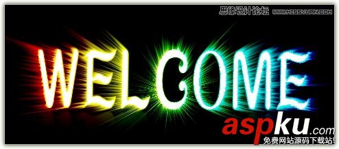 Photoshop制作光芒藝術字發光GIF動畫教程 Photoshop教程,藝術字,GIF動畫