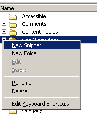 Dreamweaver創建代碼片段