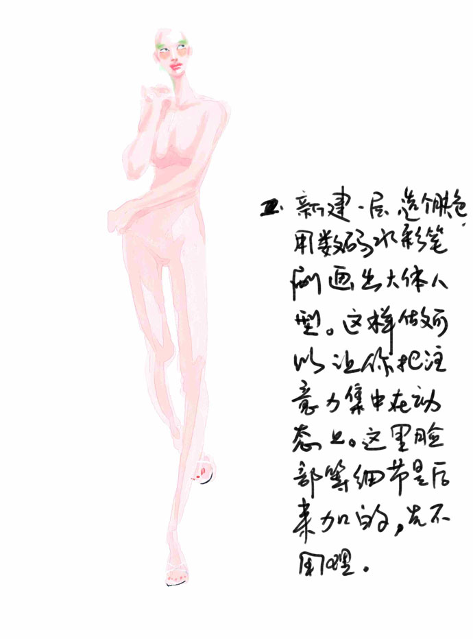 天極設計在線_數碼板快速手繪時裝效果圖yesky