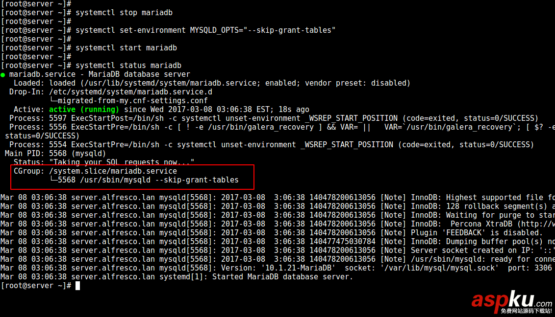 linux,mysql密碼重置,mysql,重置root,mariadb,重置root密碼