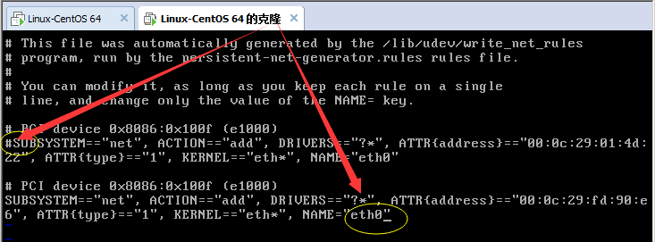 虛擬機,克隆,linux,centos6.5,網卡配置