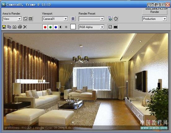 3dsmax教程:室內客廳的渲染教程-www.survivalescaperooms.com