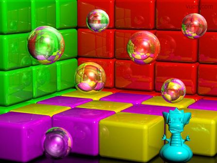 3dsmax實例：立體彩塊和透明亮球_網頁設計VeVb.com網絡轉載
