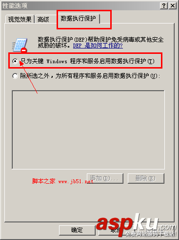 WindowsServer2003,數(shù)據(jù)執(zhí)行保護