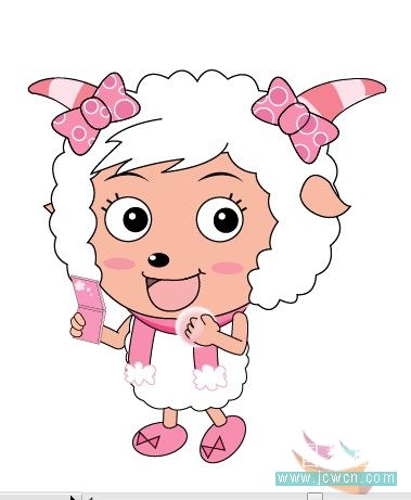 illustrator鼠繪教程：畫一只漂亮可愛的美羊羊_網頁設計