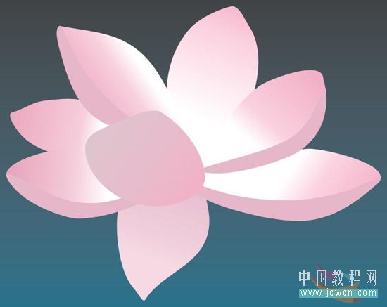 coreldraw鼠繪教程：繪制漂亮的卡通風格荷花_中國教程網